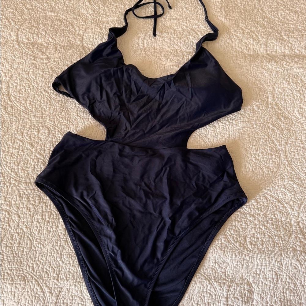 Aerie Navy Cutout One-Piece Swimsuit